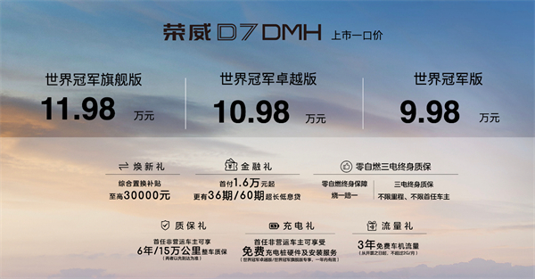 中国混动问鼎世界之巅，荣威DMH双车正式上市